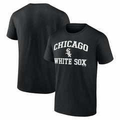 Chicago White Sox Logo Athletic Heart and Soul T-Shirt - Black