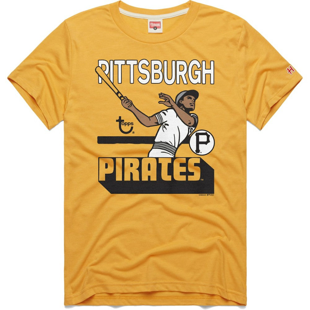 Pittsburgh Pirates Homage x Topps Tri-Blend T-Shirt - Gold