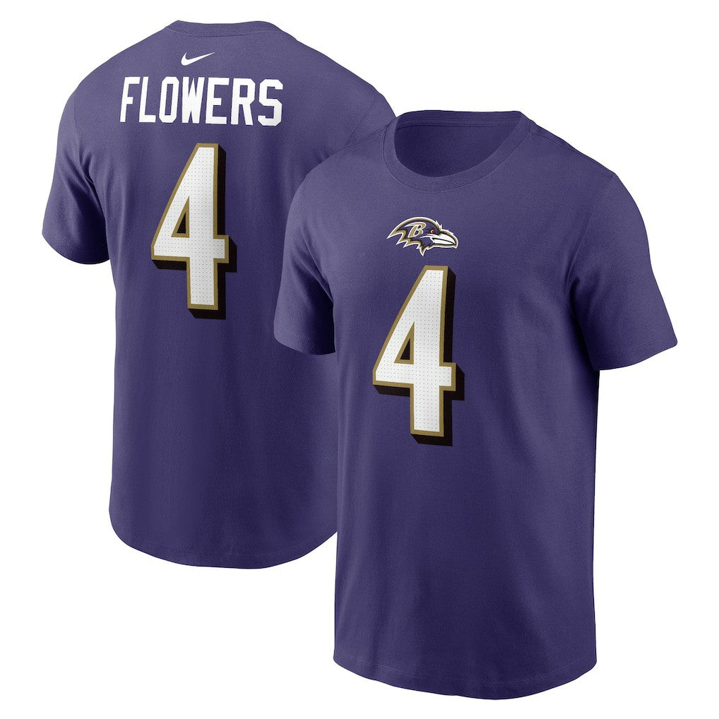 NFL Baltimore Ravens Zay Flowers  Player Name & Number T-Shirt