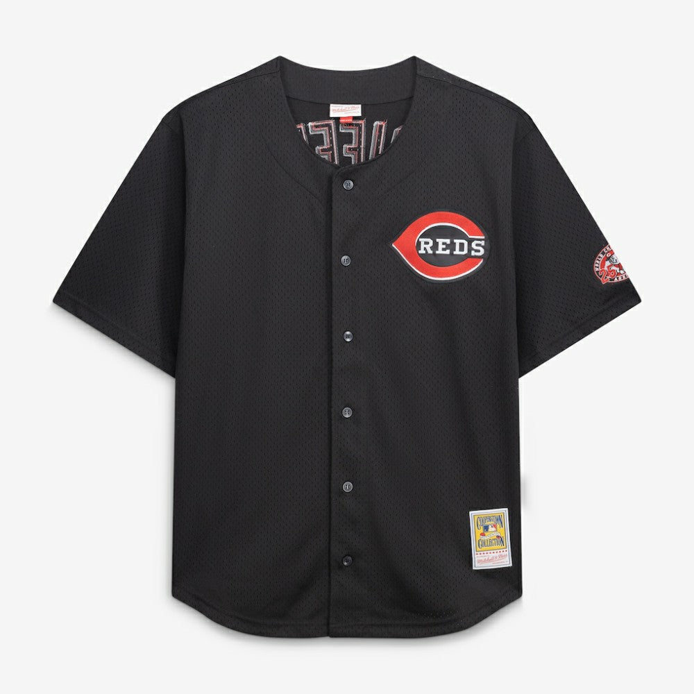 Ken Griffey Jr. Cincinnati Reds Big & Tall Cooperstown Mesh Batting Practice Jersey - Black | Mitchell & Ness