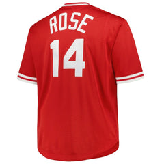 Pete Rose Cincinnati Reds 1984 Cooperstown Collection Mesh Pullover Jersey - Red | Mitchell & Ness