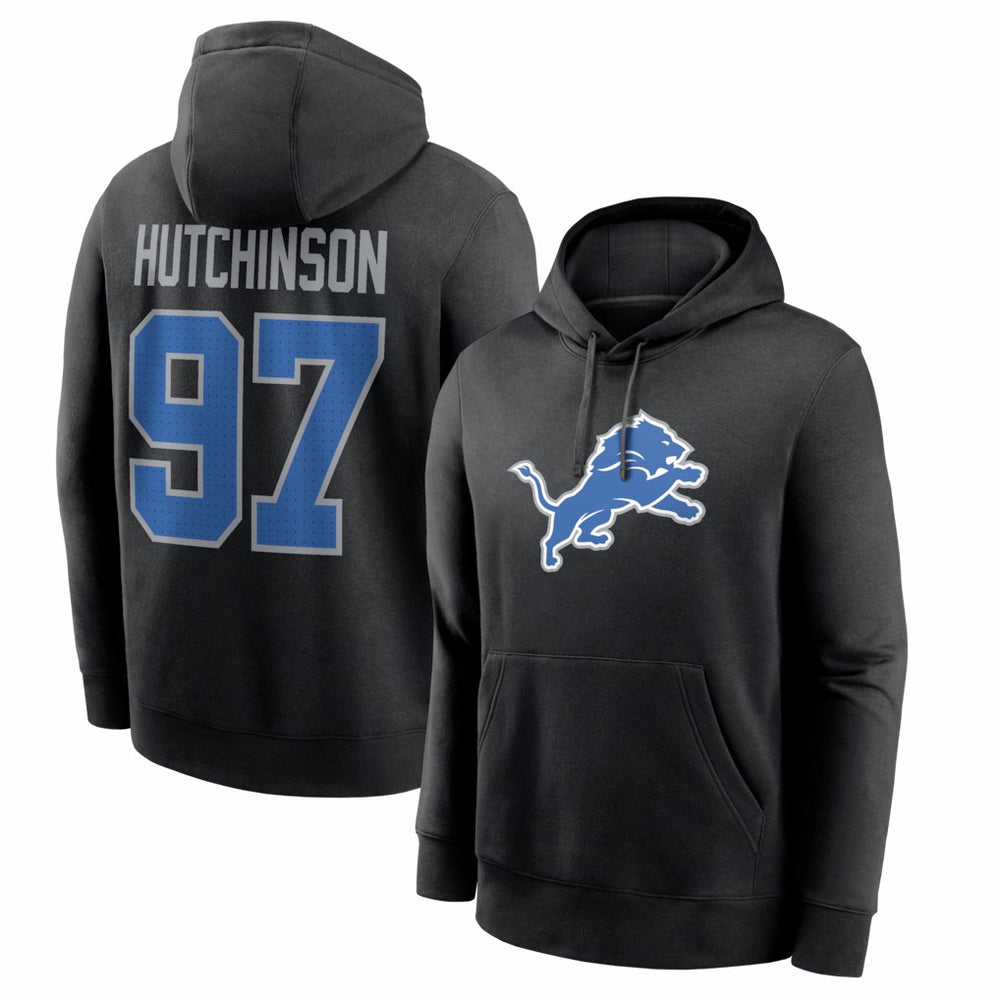 NFL Detroit Lions Aidan Hutchinson  Name & Number Fleece Hoodie