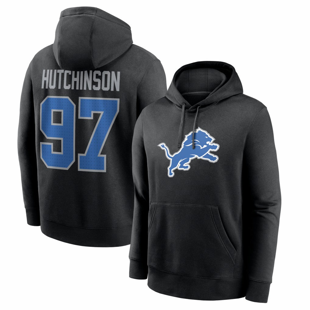 NFL Detroit Lions Aidan Hutchinson  Name & Number Fleece Hoodie