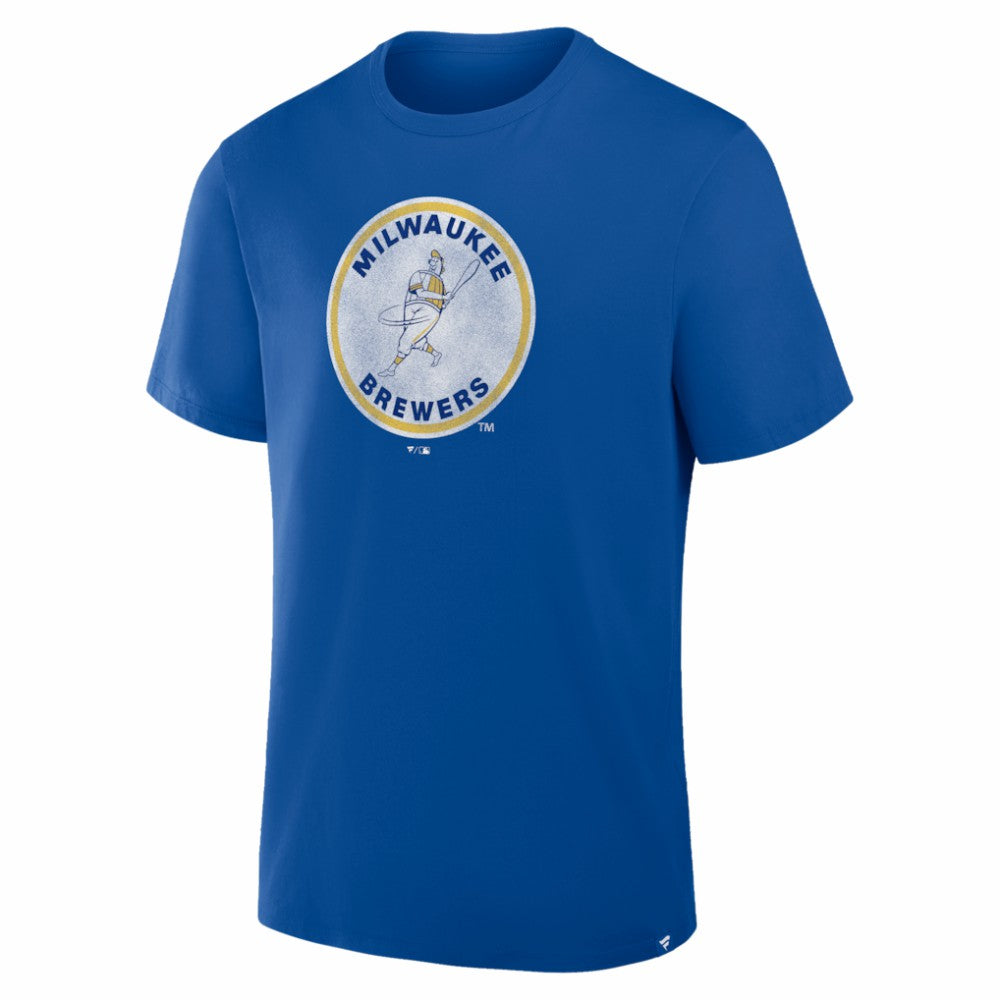 Milwaukee Brewers Vintage Logo Legacy T-Shirt - Royal