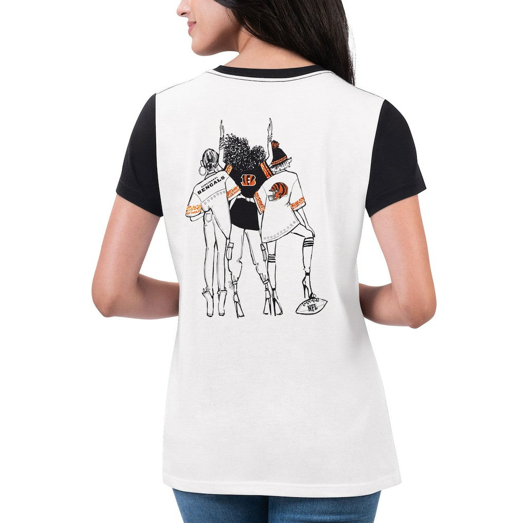 NFL Cincinnati Bengals G-III 4Her by Carl Banks Women's Fashion Illustration T-Shirt