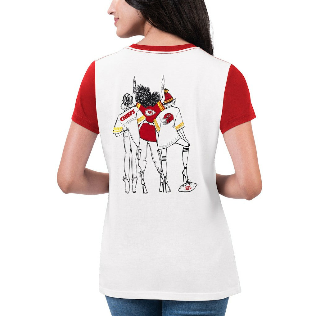 NFL Kansas City Chiefs G-III 4Her by Carl Banks Women's Fashion Illustration T-Shirt