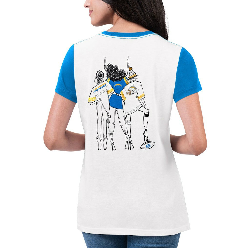 NFL Los Angeles Chargers G-III 4Her by Carl Banks Women's Fashion Illustration T-Shirt