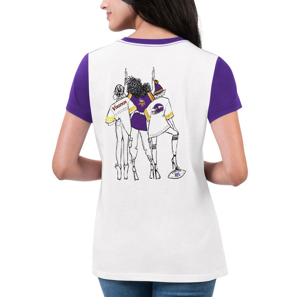 NFL Minnesota Vikings G-III 4Her by Carl Banks Women's Fashion Illustration T-Shirt