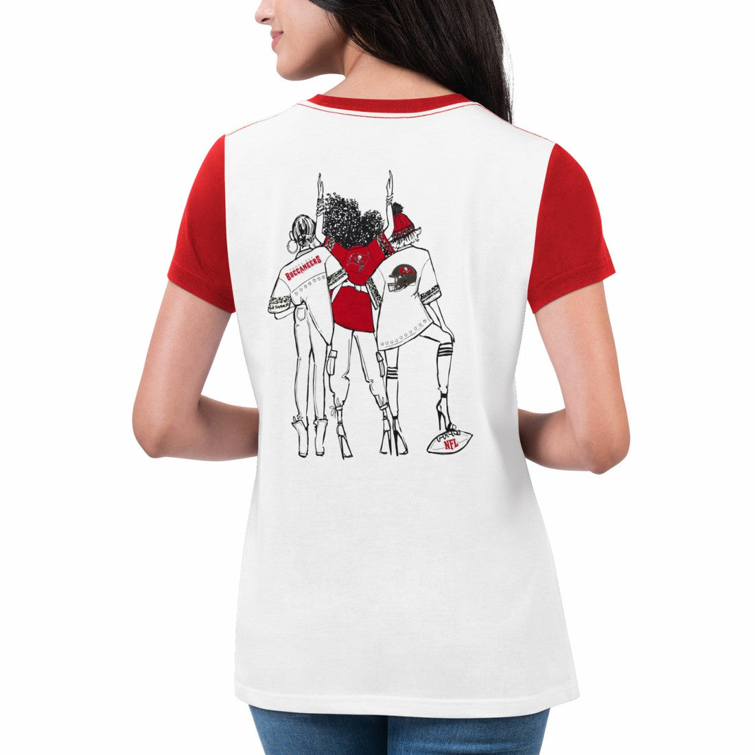 NFL Tampa Bay Buccaneers G-III 4Her by Carl Banks Women's Fashion Illustration T-Shirt