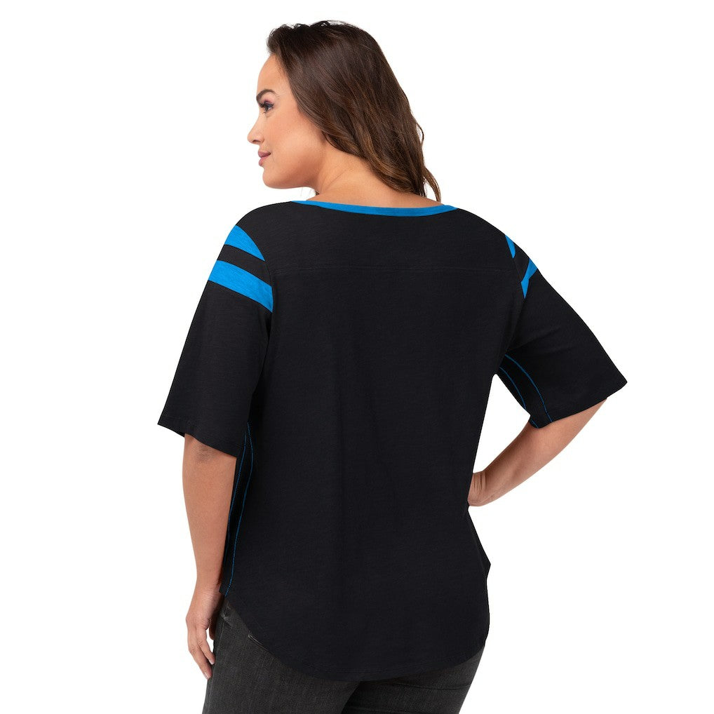 NFL Carolina Panthers G-III 4Her by Carl Banks Women's Plus Size Linebacker T-Shirt