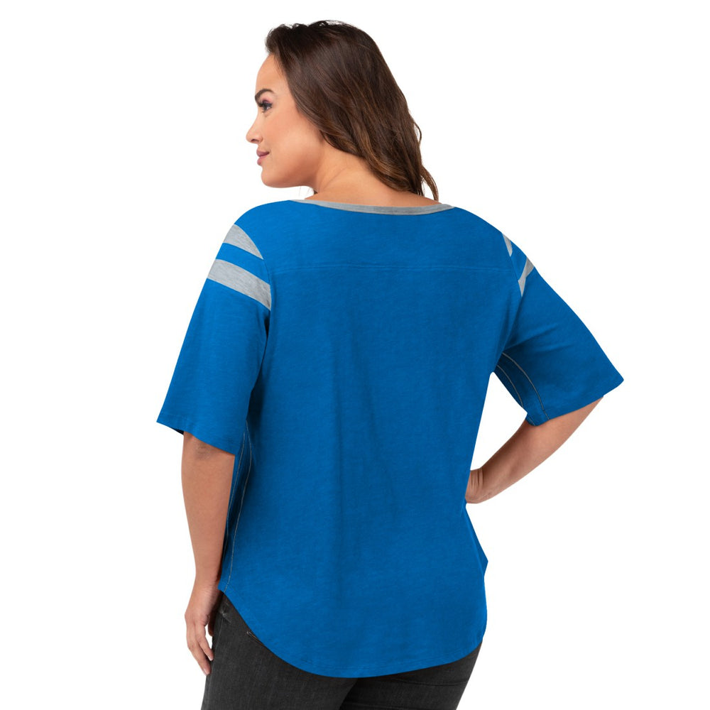 NFL Detroit Lions G-III 4Her by Carl Banks Women's Plus Size Linebacker T-Shirt