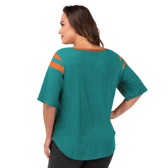 NFL Miami Dolphins G-III 4Her by Carl Banks Women's Plus Size Linebacker T-Shirt