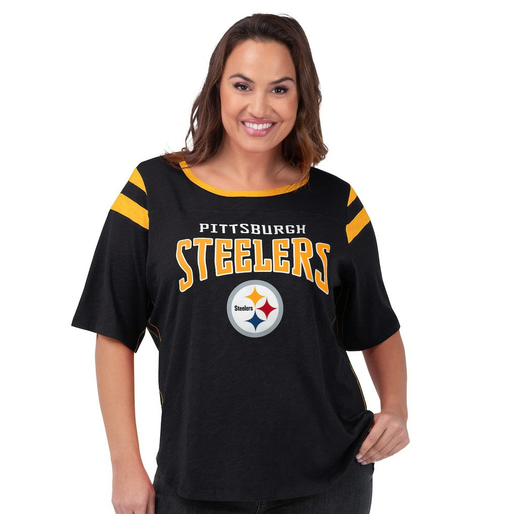 NFL Pittsburgh Steelers G-III 4Her by Carl Banks Women's Plus Size Linebacker T-Shirt