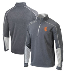 San Francisco Giants Omni-Wick Shotgun 2.0 Quarter-Zip Pullover Top - Charcoal/White | Columbia