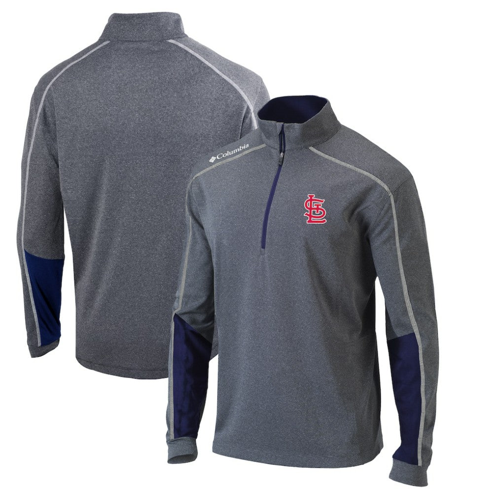 St. Louis Cardinals Omni-Wick Shotgun 2.0 Quarter-Zip Pullover Top - Charcoal/Navy | Columbia