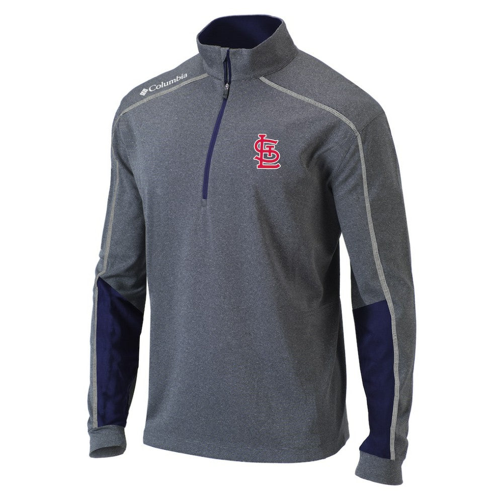 St. Louis Cardinals Omni-Wick Shotgun 2.0 Quarter-Zip Pullover Top - Charcoal/Navy | Columbia