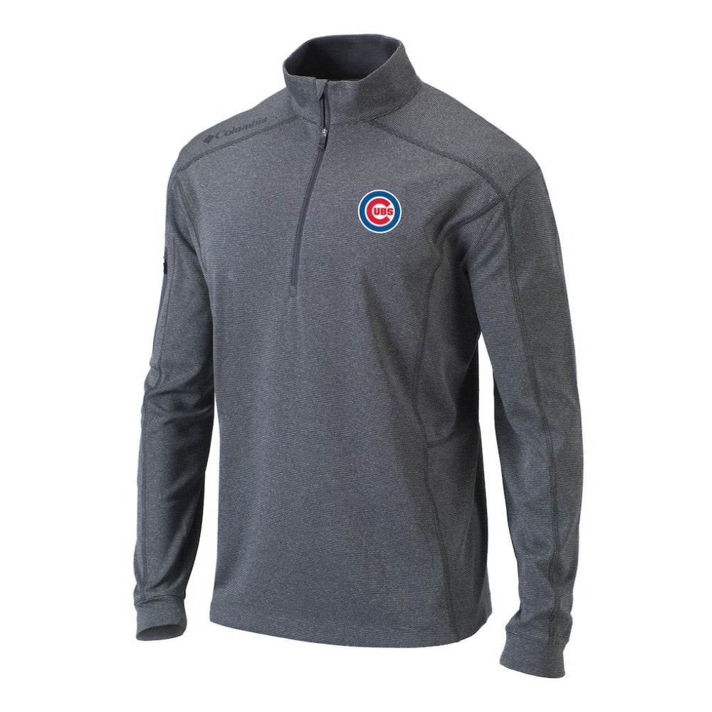 Chicago Cubs Omni-Wick Shotgun Quarter-Zip Pullover Top - Heather Gray | Columbia