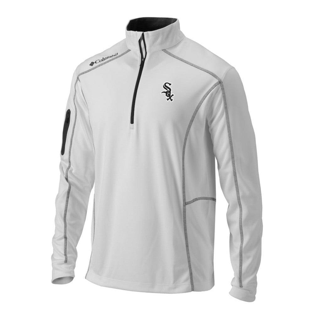 Chicago White Sox Omni-Wick Shotgun Quarter-Zip Pullover Top - White | Columbia