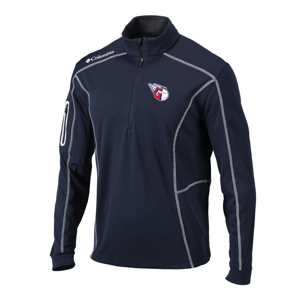 Cleveland Guardians Omni-Wick Shotgun Quarter-Zip Pullover Top - Navy | Columbia