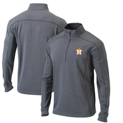 Houston Astros Omni-Wick Shotgun Quarter-Zip Pullover Top - Heather Gray | Columbia
