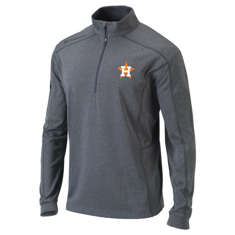 Houston Astros Omni-Wick Shotgun Quarter-Zip Pullover Top - Heather Gray | Columbia