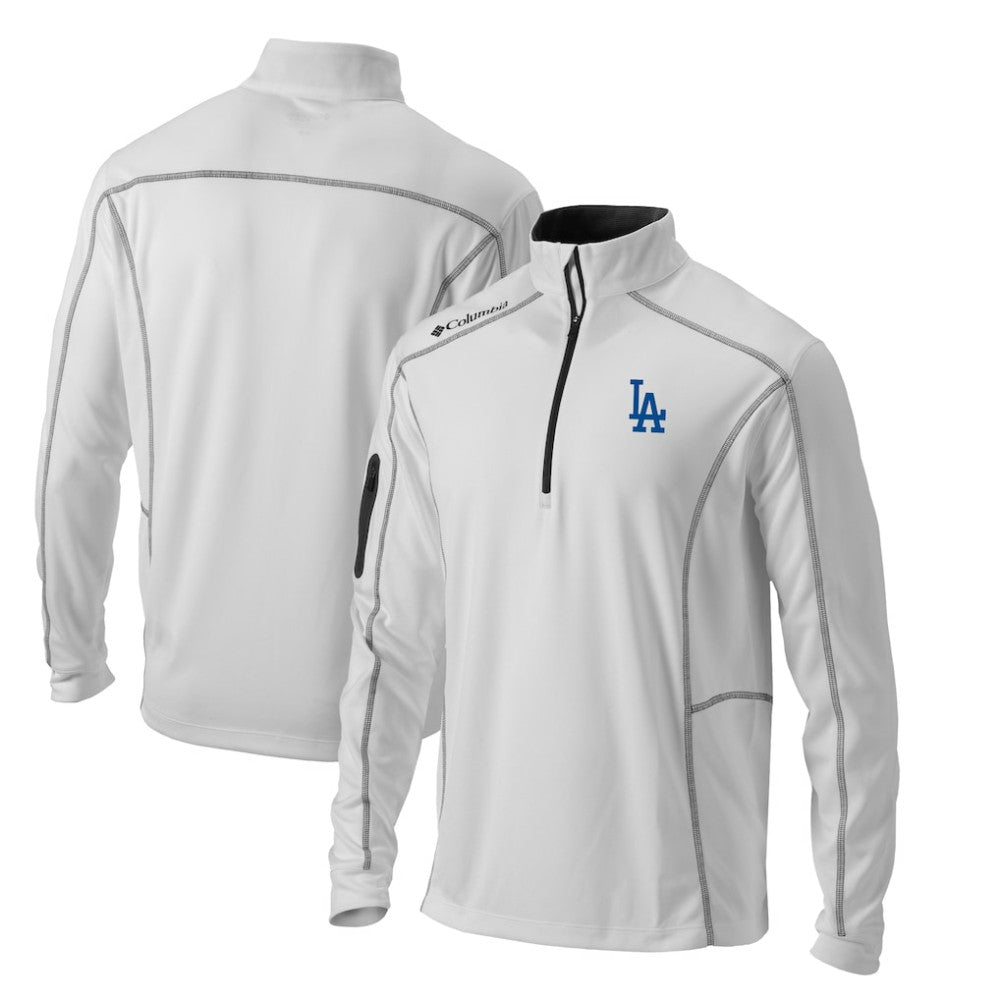 Los Angeles Dodgers Omni-Wick Shotgun Quarter-Zip Pullover Top - White | Columbia