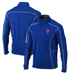 Philadelphia Phillies Omni-Wick Shotgun Quarter-Zip Pullover Top - Royal | Columbia
