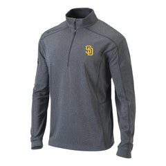 San Diego Padres Omni-Wick Shotgun Quarter-Zip Pullover Top - Heather Gray | Columbia
