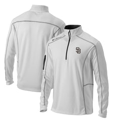 San Diego Padres Omni-Wick Shotgun Quarter-Zip Pullover Top - White | Columbia