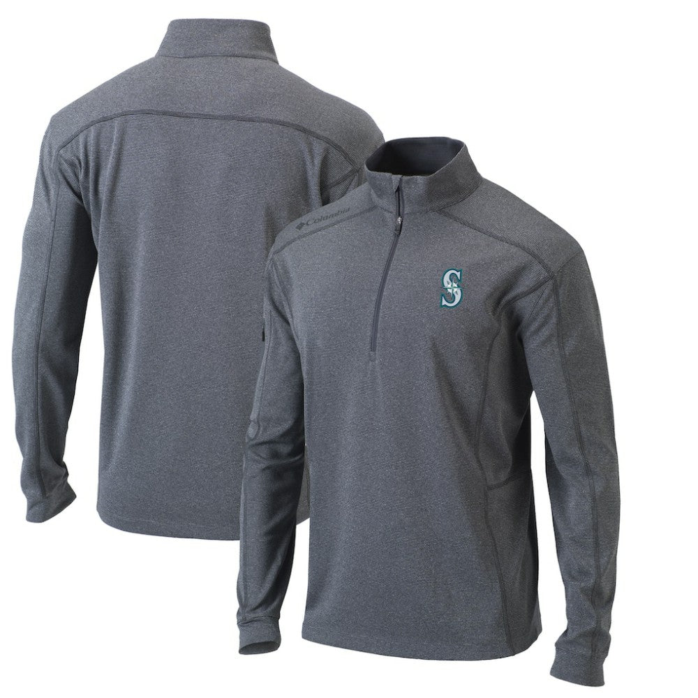 Seattle Mariners Omni-Wick Shotgun Quarter-Zip Pullover Top - Heather Gray | Columbia