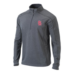 St. Louis Cardinals Omni-Wick Shotgun Quarter-Zip Pullover Top - Heather Gray | Columbia