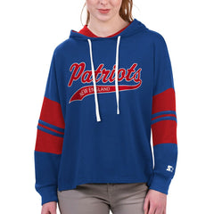 NFL New England Patriots Starter Women's Bump And Run Long Sleeve Hoodie T-Shirt
