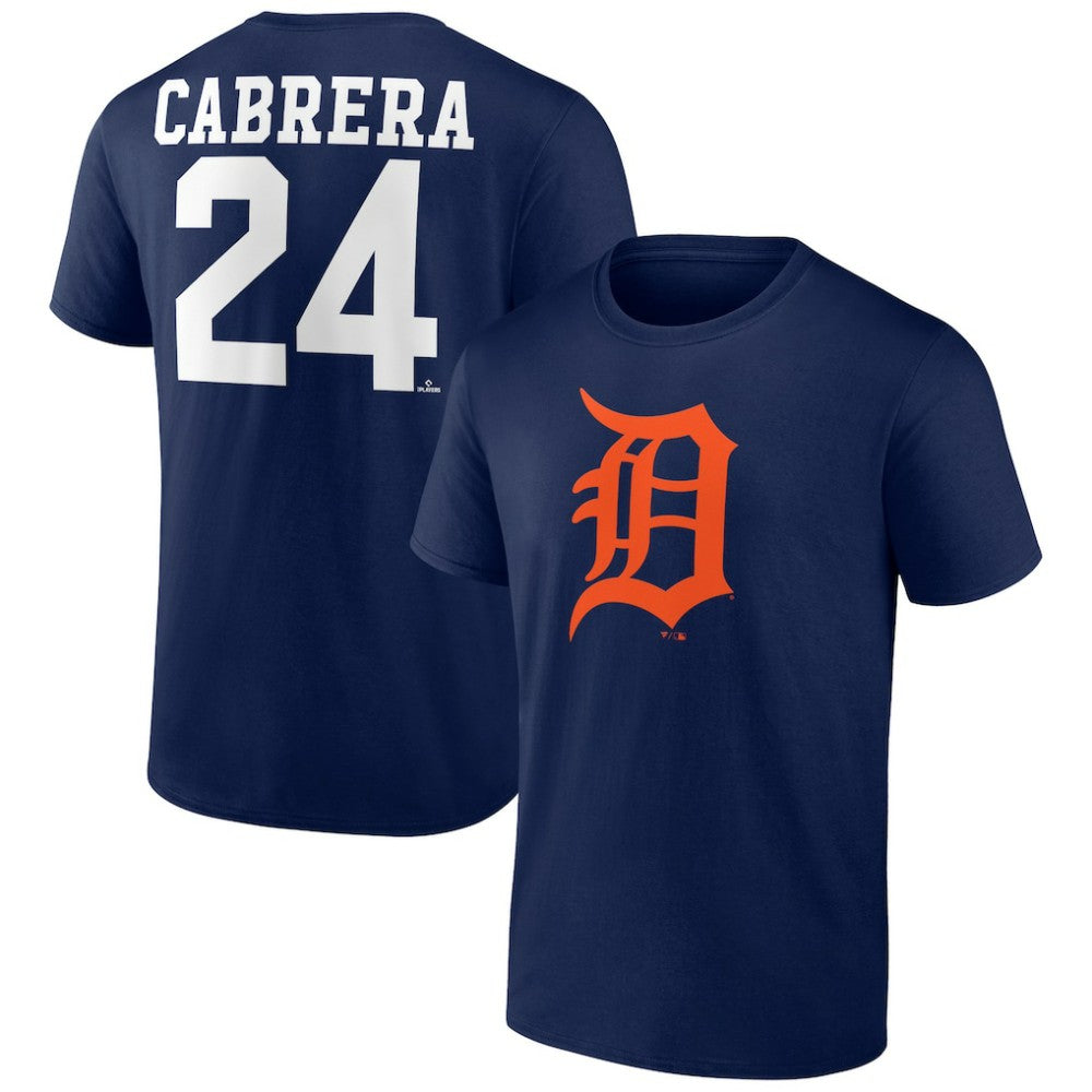 Miguel Cabrera Detroit Tigers Player Icon Name & Number T-Shirt - Navy