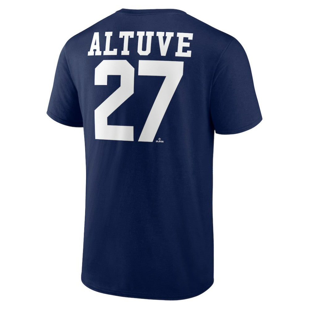 Jose Altuve Houston Astros Player Icon Name & Number T-Shirt - Navy