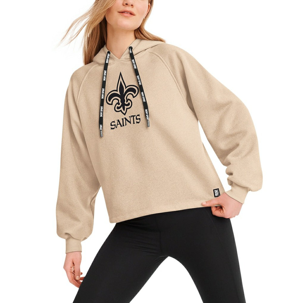 NFL New Orleans Saints DKNY Sport Women's Debbie Dolman Raglan Pullover Hoodie