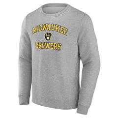 Milwaukee Brewers Heart & Soul Pullover Sweatshirt - Heather Gray