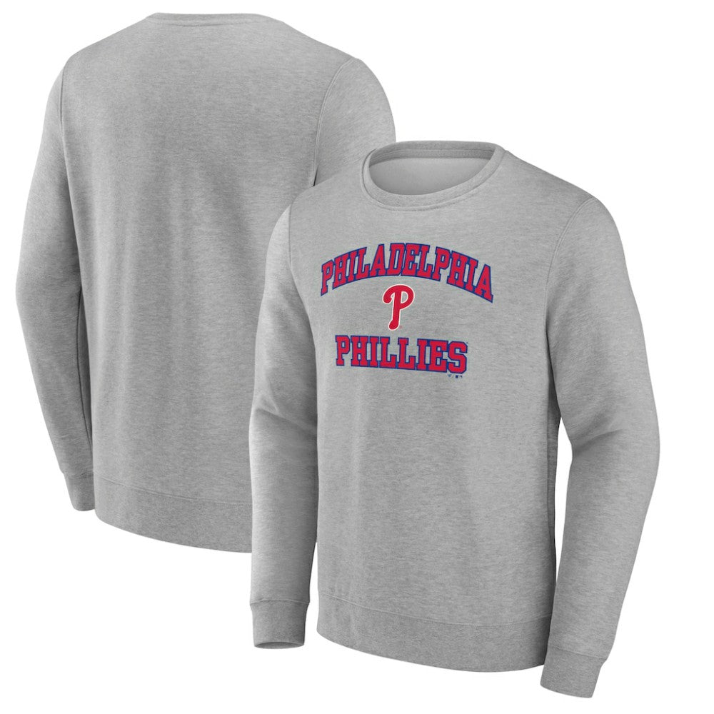 Philadelphia Phillies Heart & Soul Pullover Sweatshirt - Heather Gray