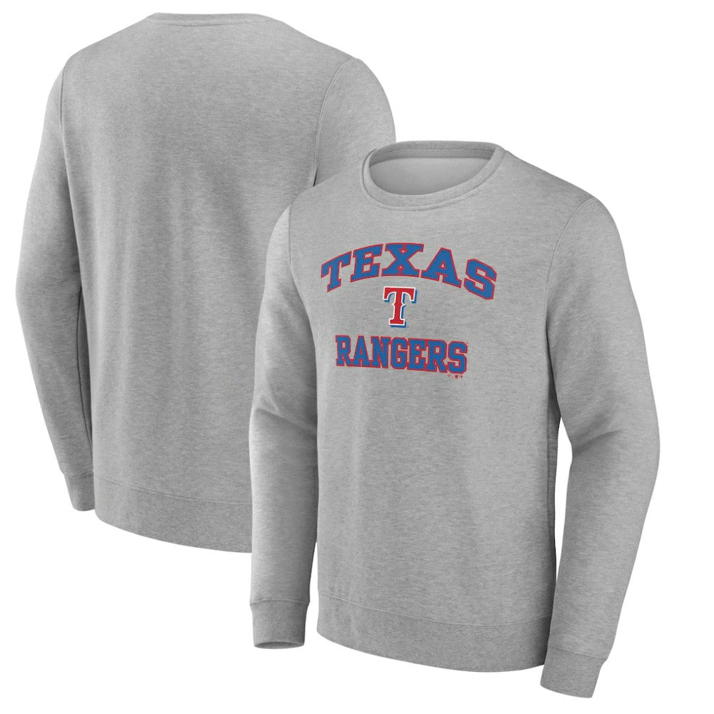 Texas Rangers Heart & Soul Pullover Sweatshirt - Heather Gray