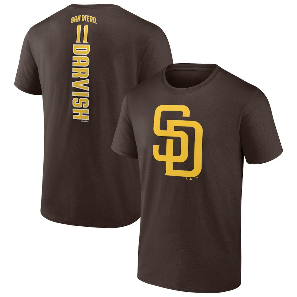 Yu Darvish San Diego Padres Playmaker Name & Number T-Shirt - Brown