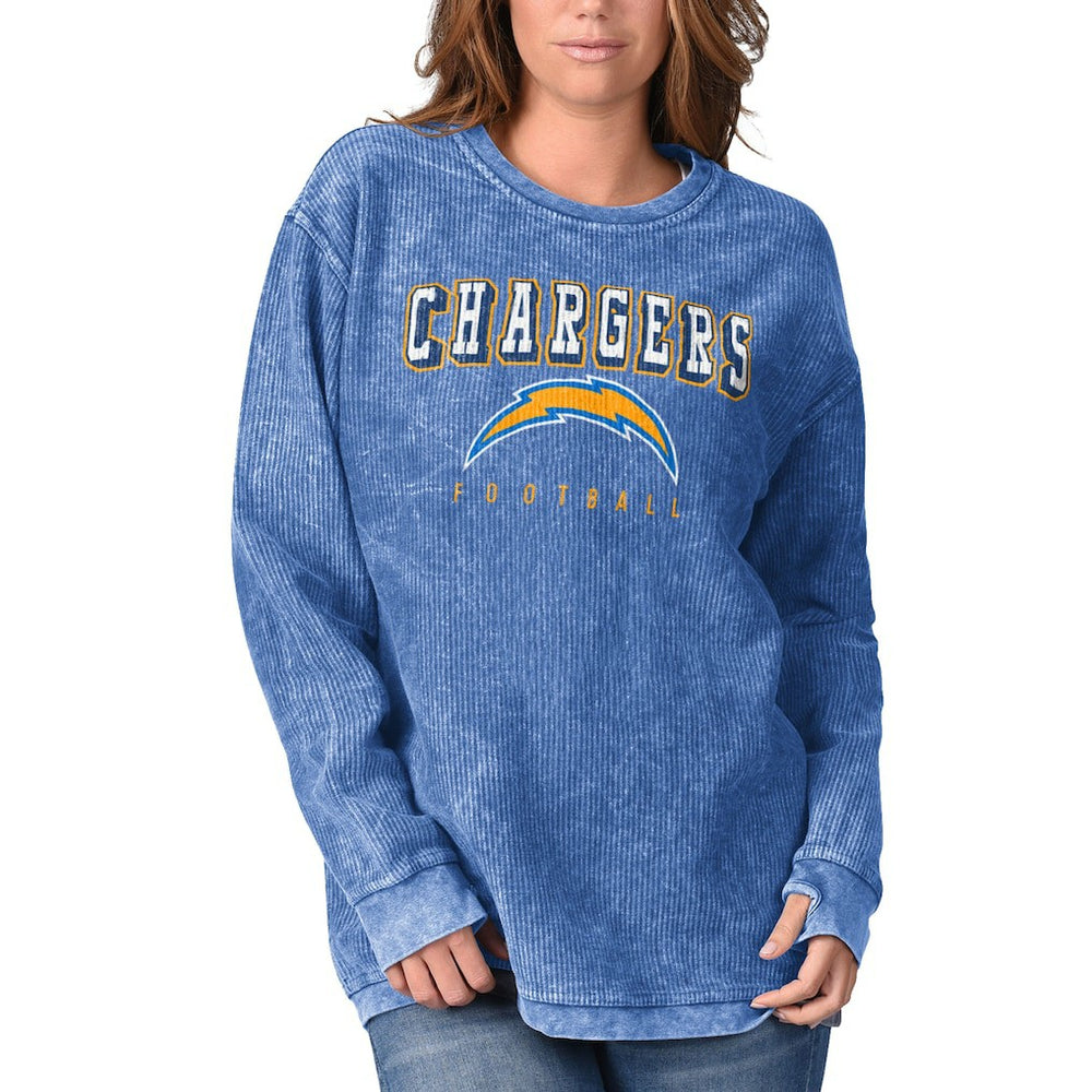 NFL Los Angeles Chargers G-III 4Her by Carl Banks Women's Comfy Cord Pullover Sweatshirt