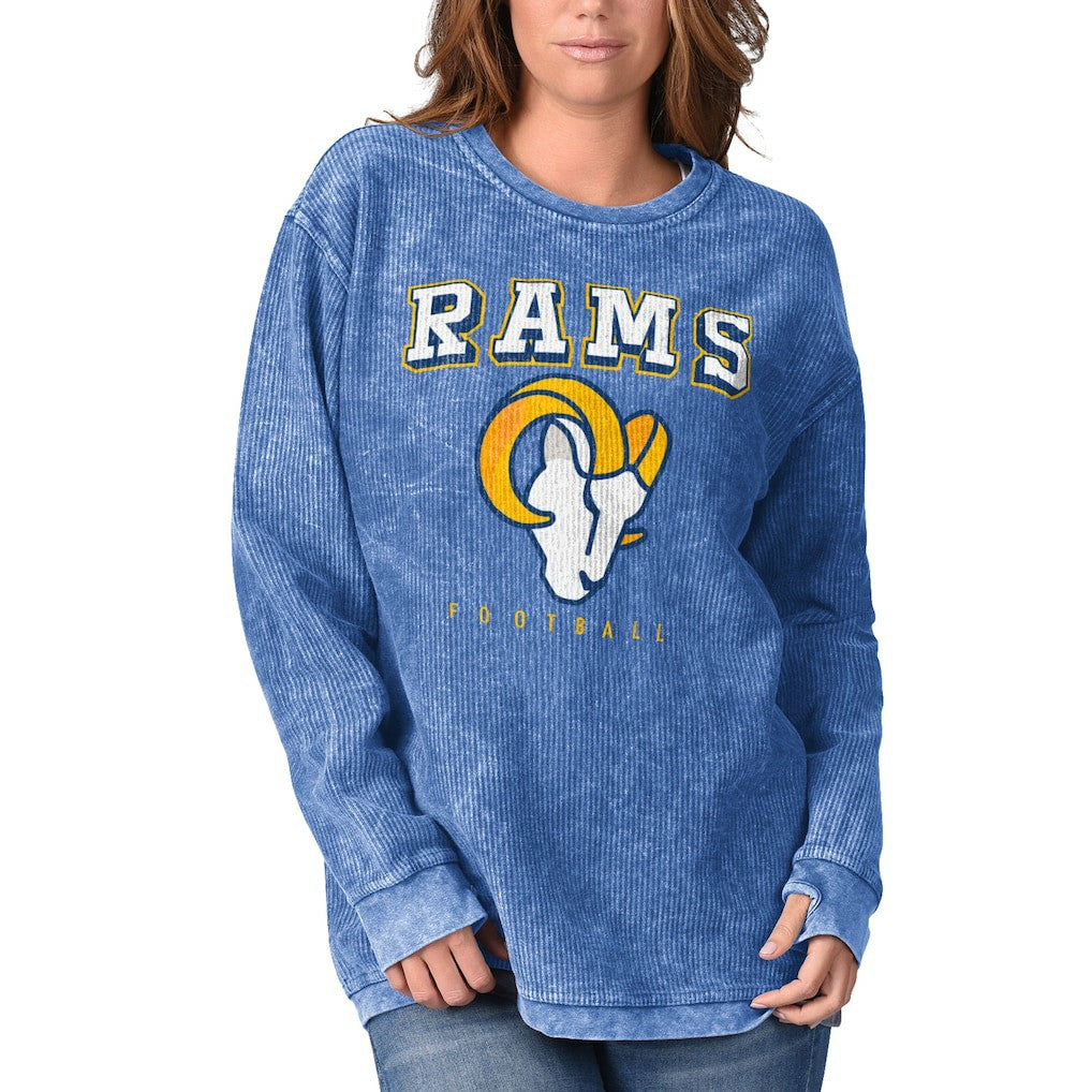 NFL Los Angeles Rams G-III 4Her by Carl Banks Women's Comfy Cord Pullover Sweatshirt