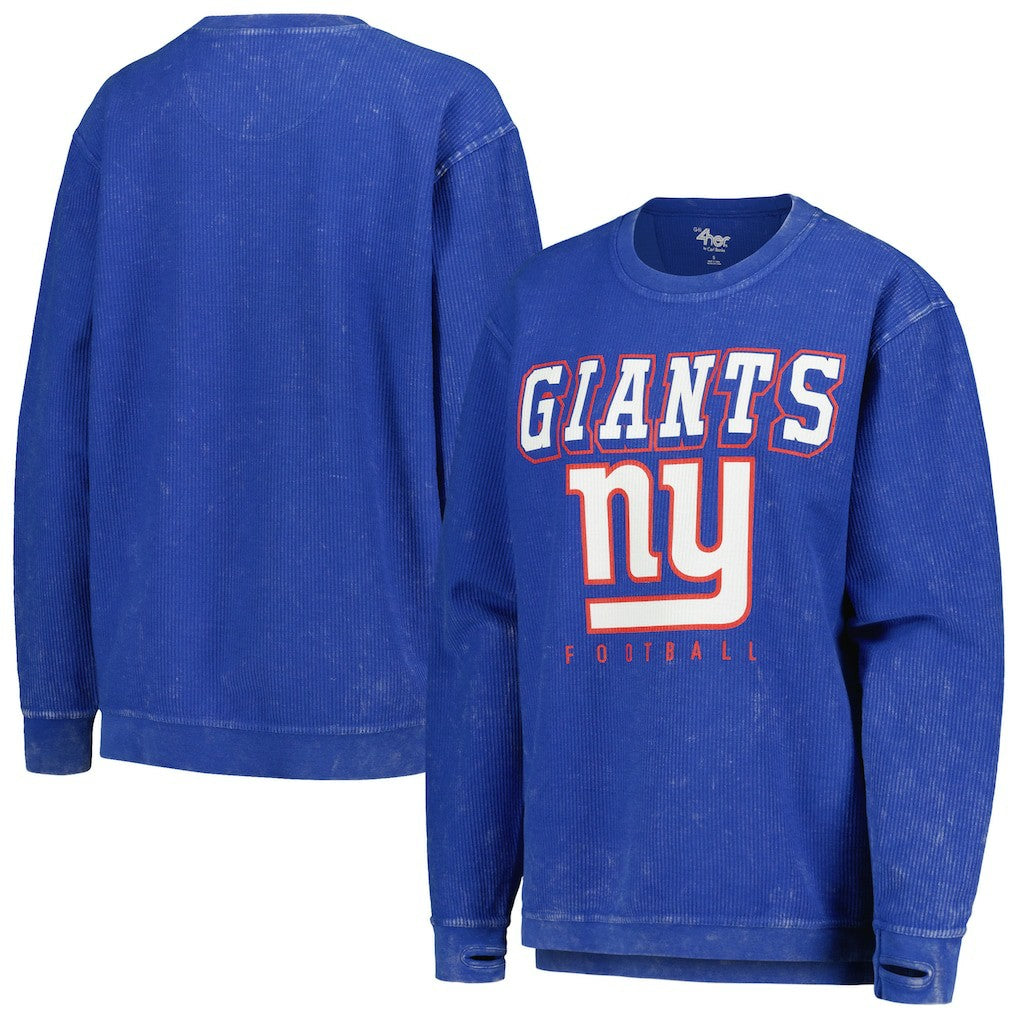 NFL New York Giants G-III 4Her by Carl Banks Women's Comfy Cord Pullover Sweatshirt