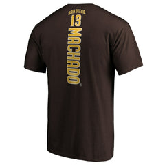 Manny Machado San Diego Padres Playmaker Name & Number T-Shirt - Brown