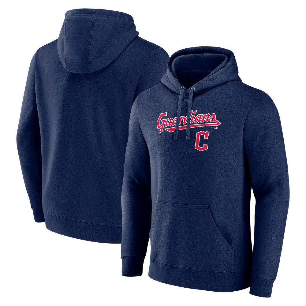 Cleveland Guardians Team Lockup Pullover Hoodie - Navy
