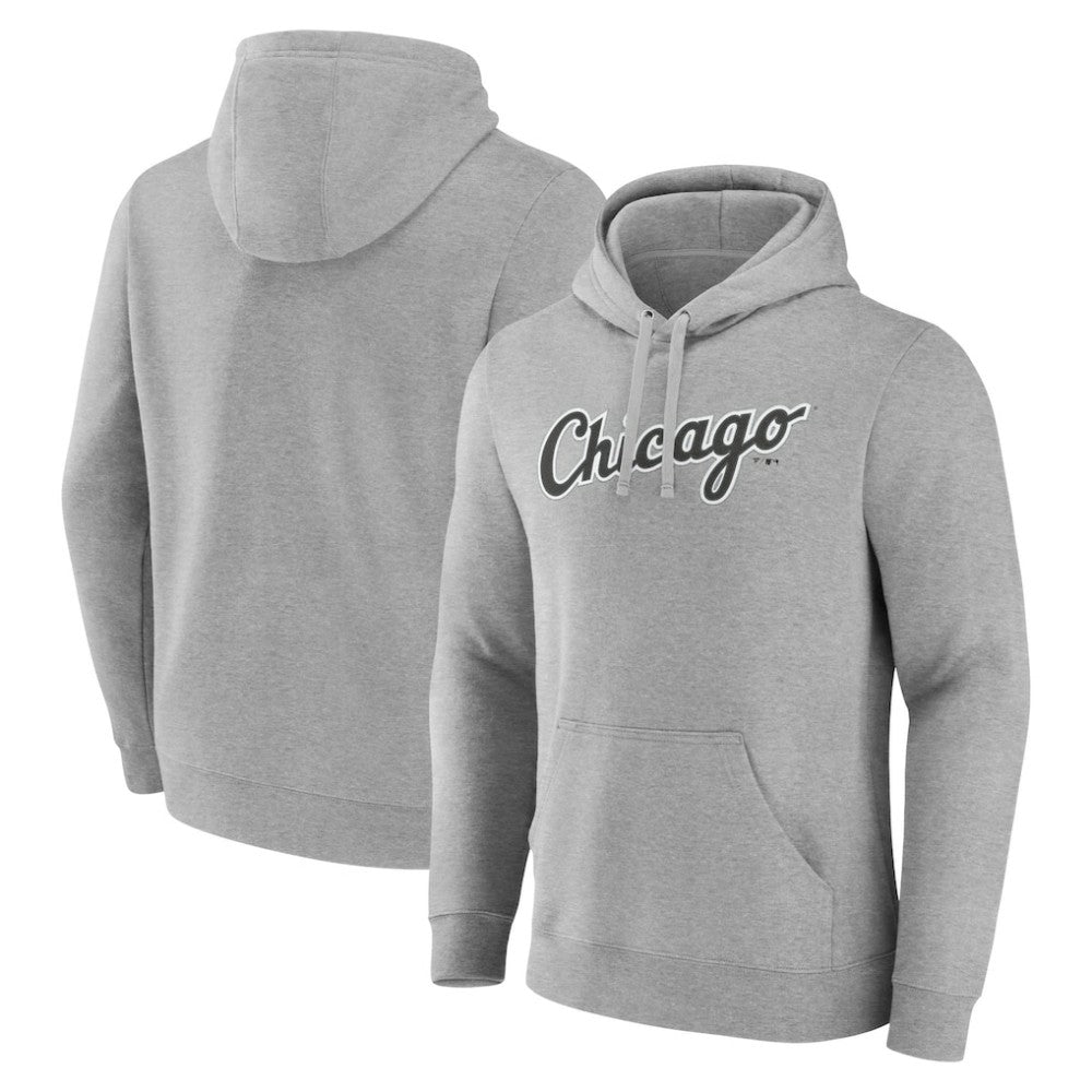 Chicago White Sox Official Wordmark Pullover Hoodie - Heather Gray