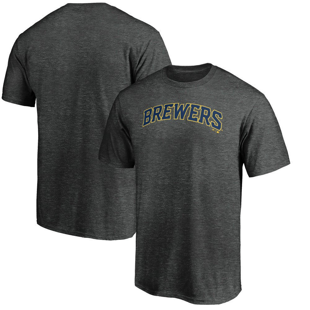 Milwaukee Brewers Official Wordmark T-Shirt - Charcoal
