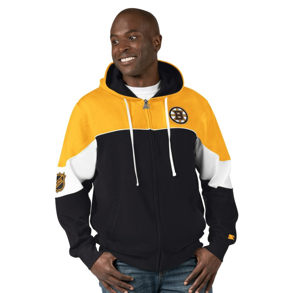 Boston Bruins Starter Power Forward Full-Zip Hoodie