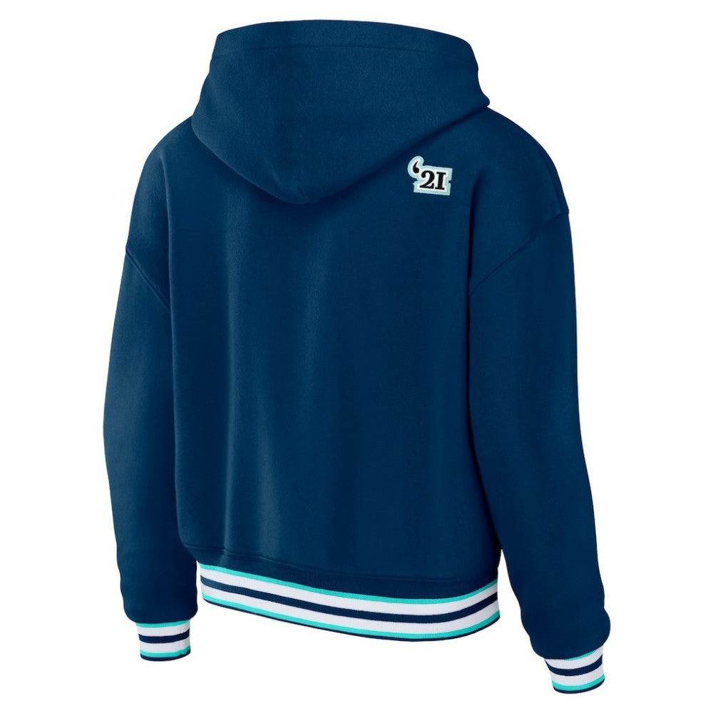 Seattle Kraken WEAR by Erin Andrews Women's Lace-Up Pullover Hoodie