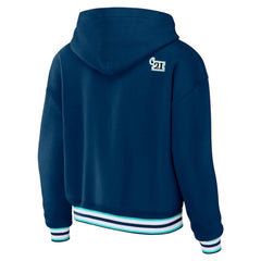 Seattle Kraken WEAR by Erin Andrews Women's Lace-Up Pullover Hoodie