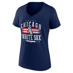 Chicago White Sox Women's Americana Team V-Neck T-Shirt - Navy